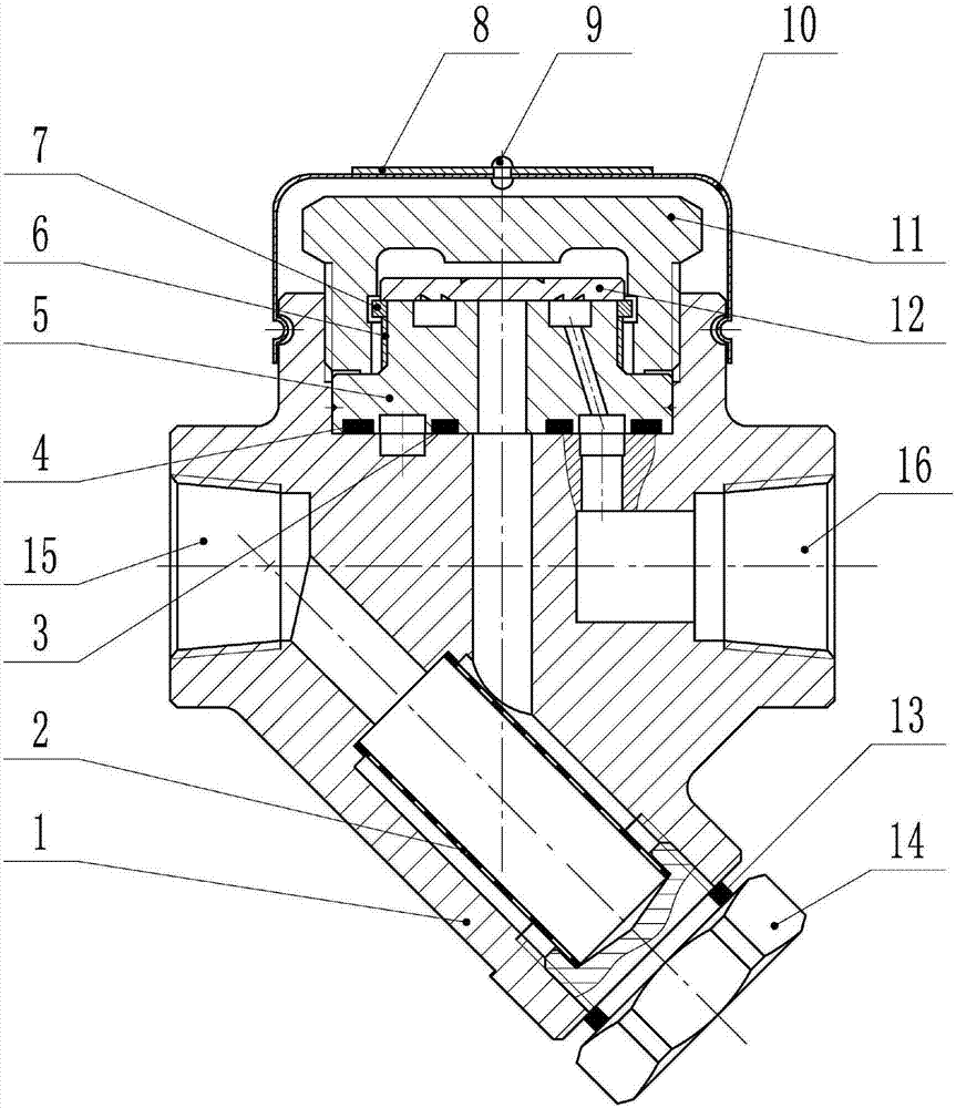 A quick release steam trap