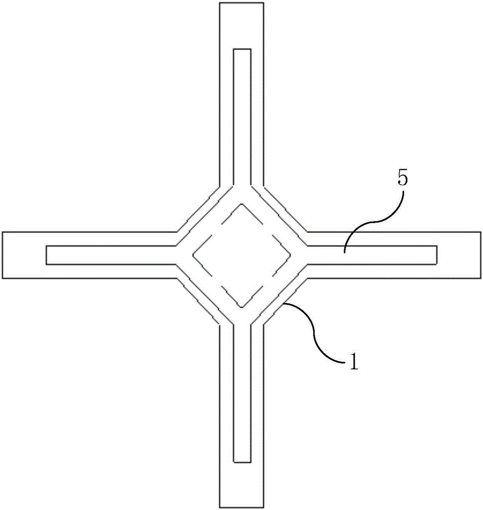 Integrally molded four-axis unmanned aerial vehicle main body and manufacturing method thereof