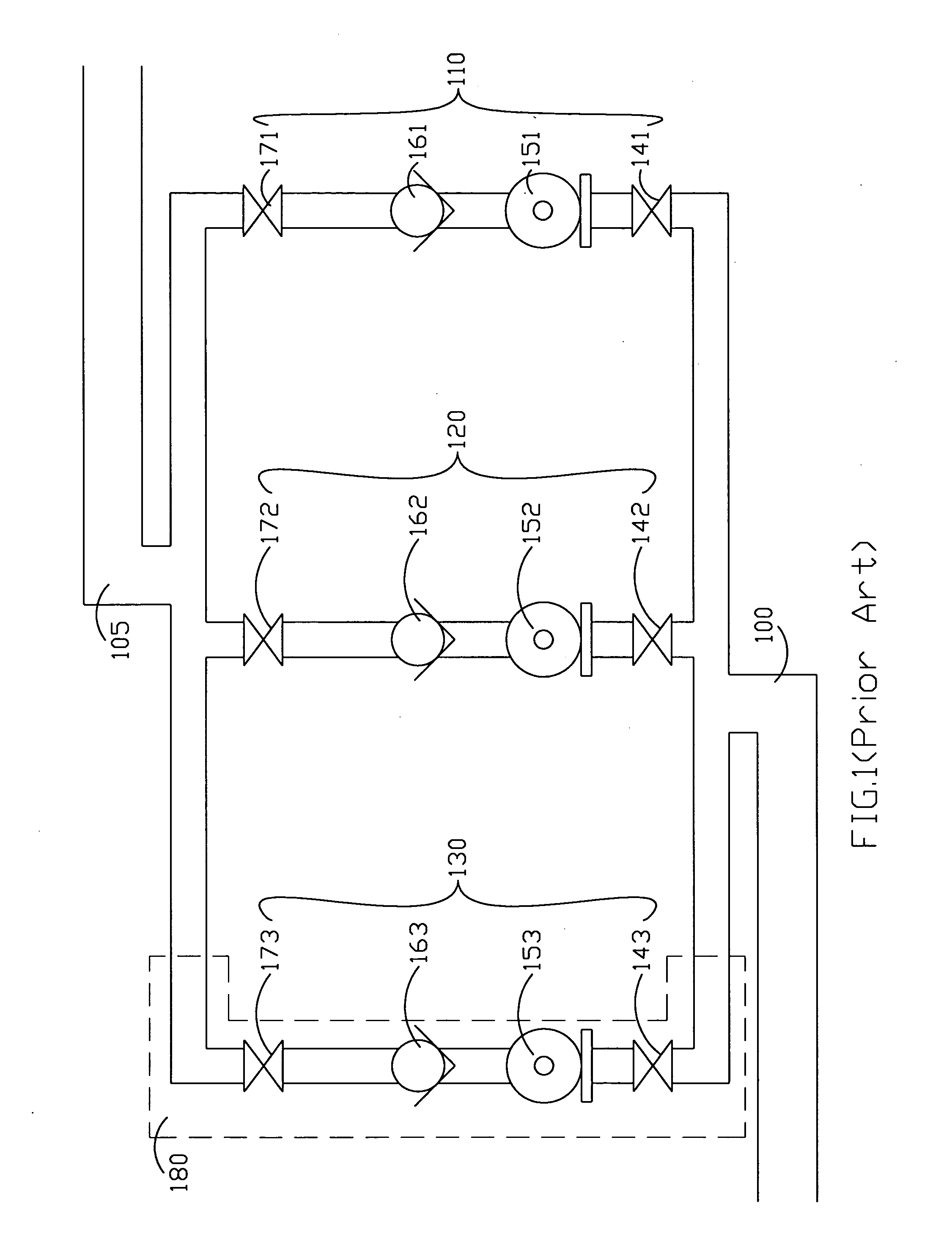 Auto cycled pipeline system