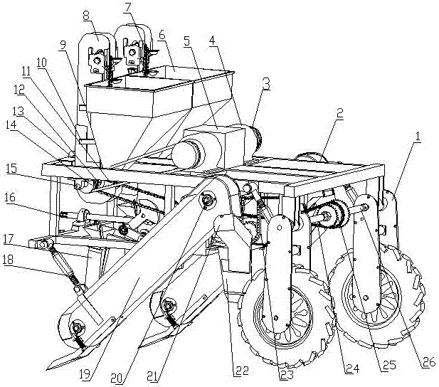 Single-way clutch type seeding and reseeding integrated potato planter