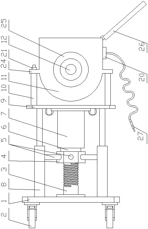 Movable high-temperature sterilization device for surgical operation