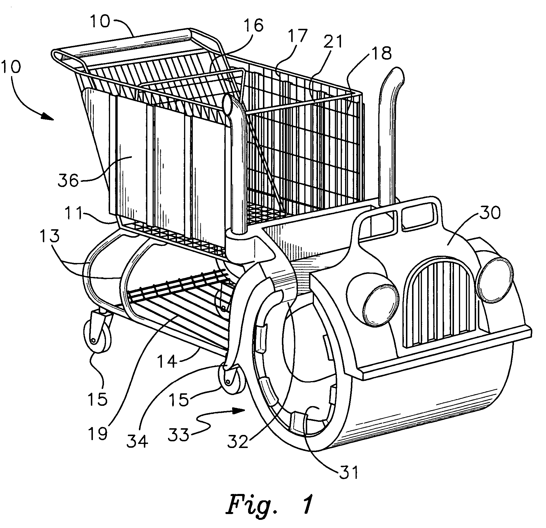 Child carrier attachment for shopping carts