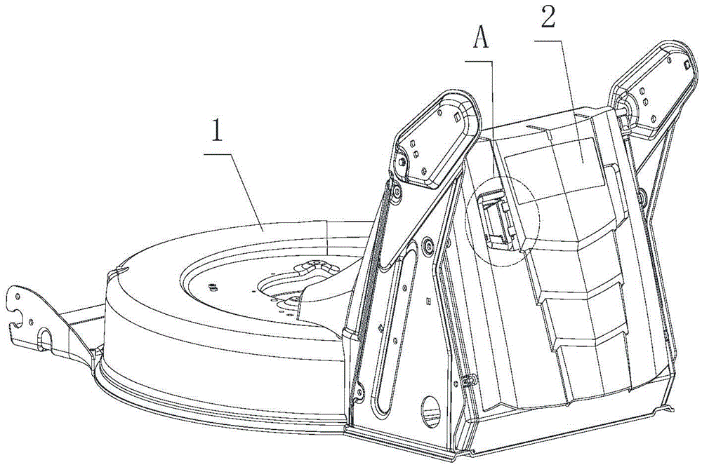 Quick switching device for rear grass discharge of lawn mower