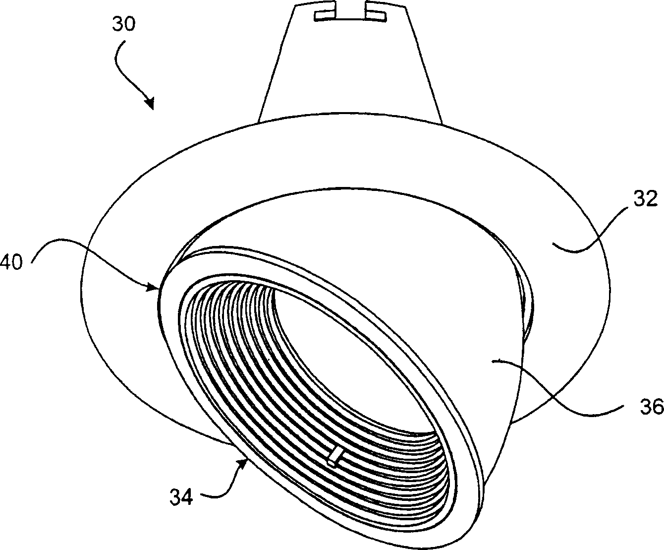 Adjustable downlight fitting