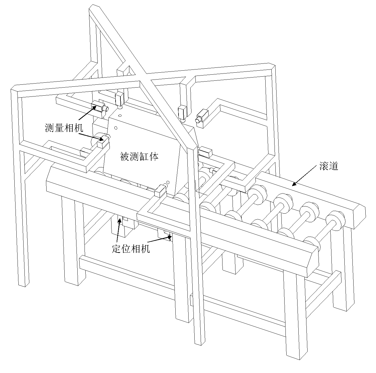 On-line engine cylinder hexahedral hole set position error detecting method