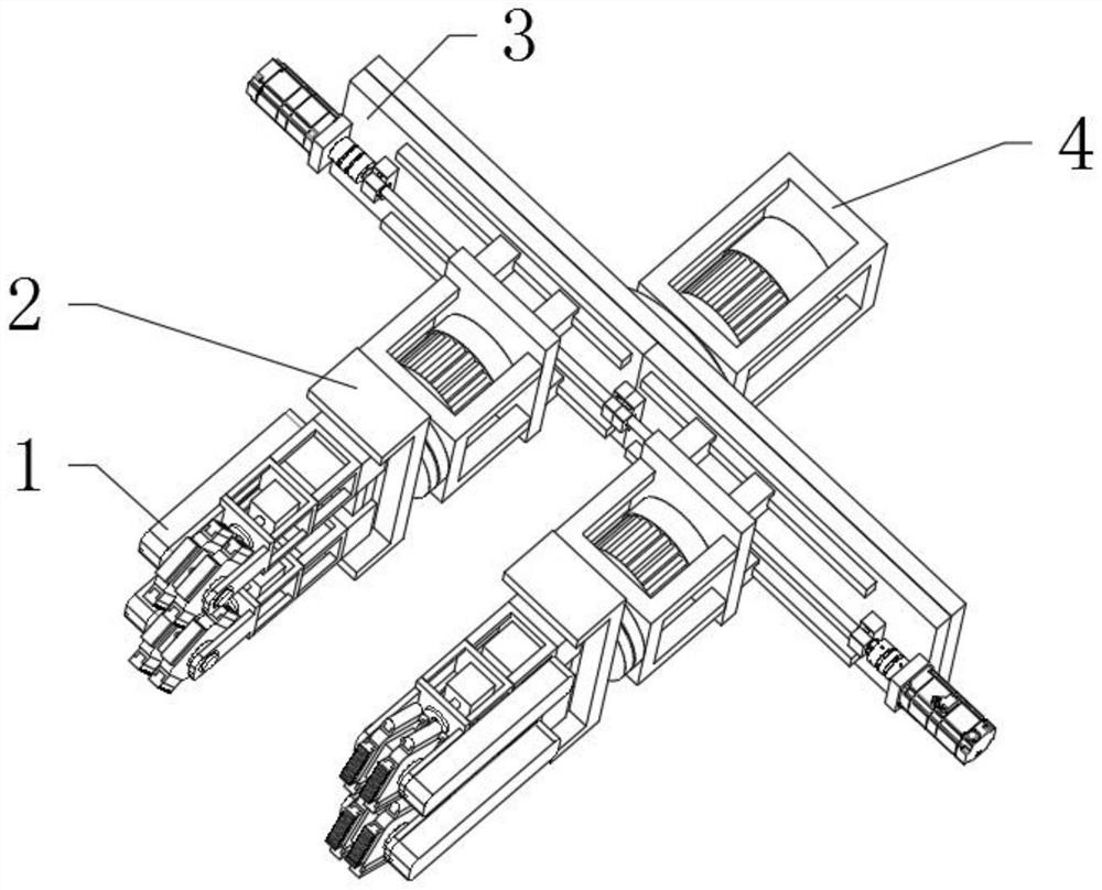 Clamping mechanical claw for automobile glass welding