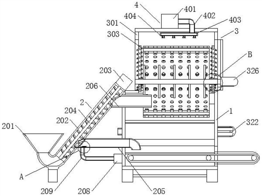 Crushing and drying integrated processing equipment for pig feed