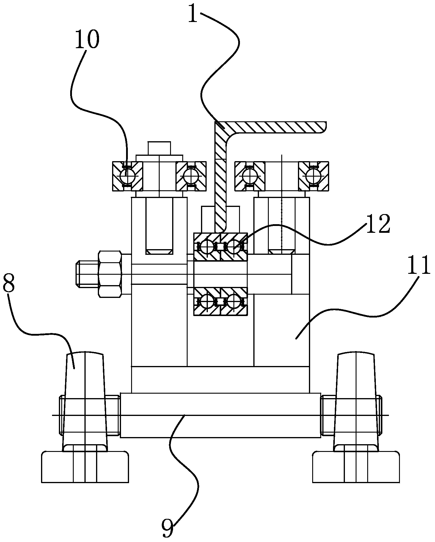 Swinging-type floating support structure