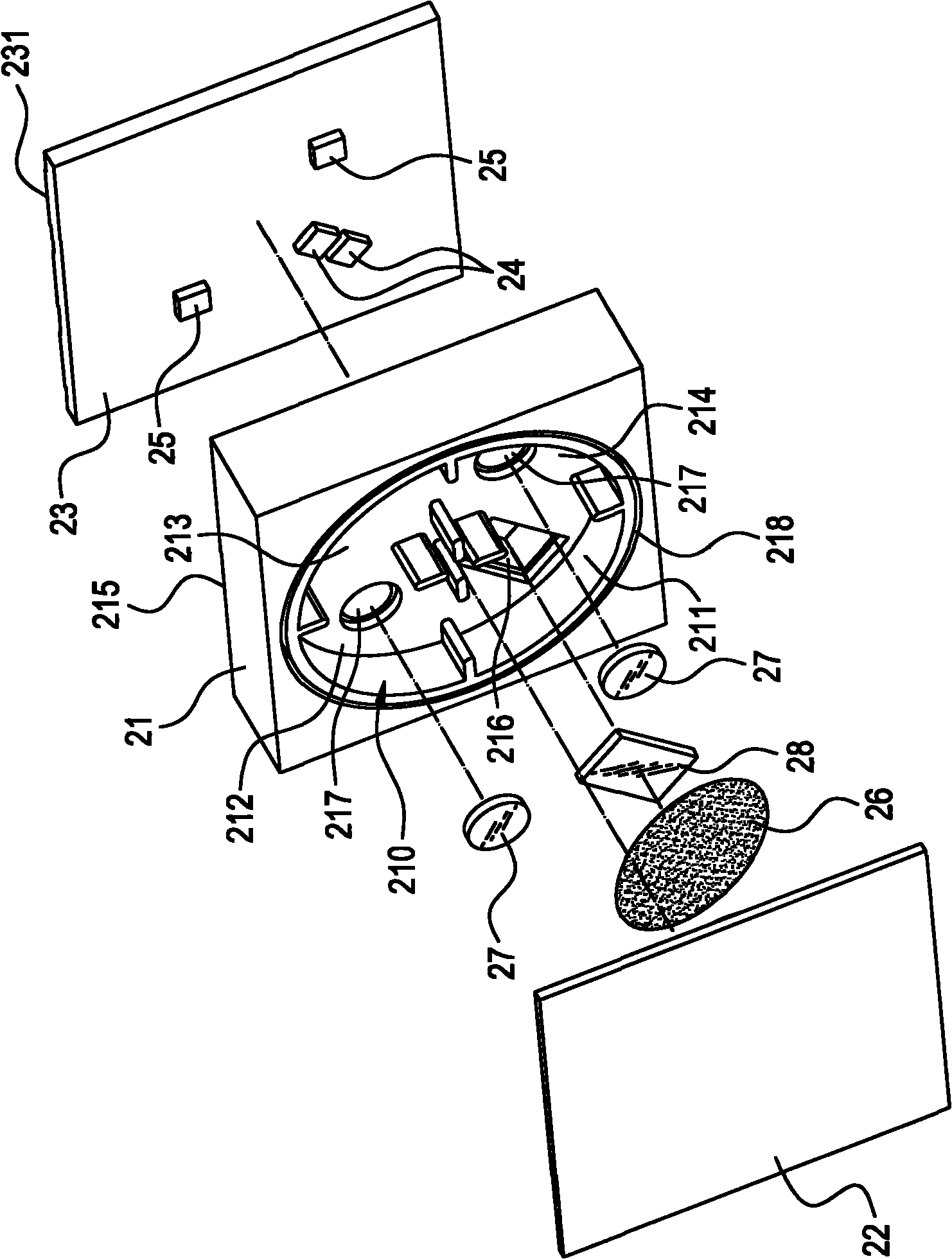 Particle migration type aspect sensor