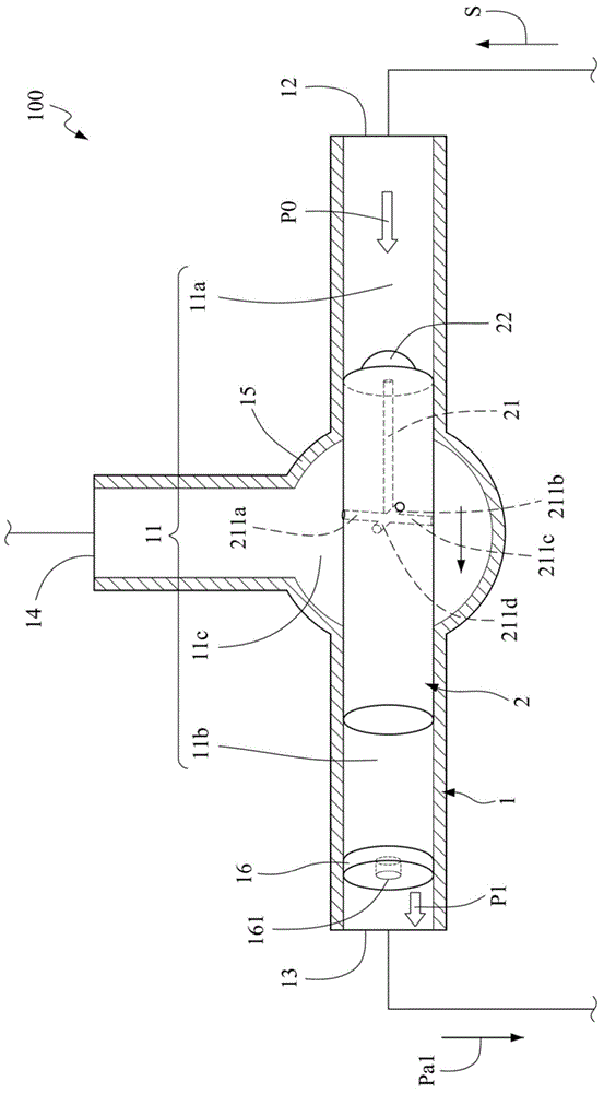 Time difference pressure distributing and outputting device