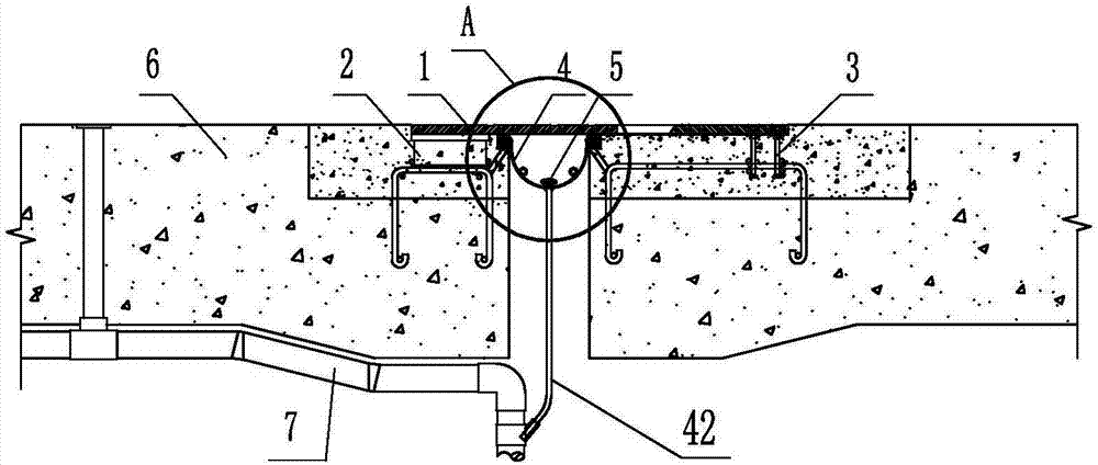 Ice melting drainage multi-directional deflection bridge extension device