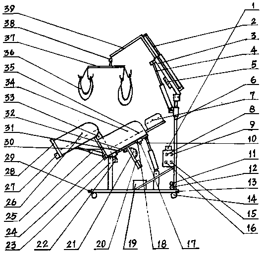 Multifunctional paralysis nursing bed