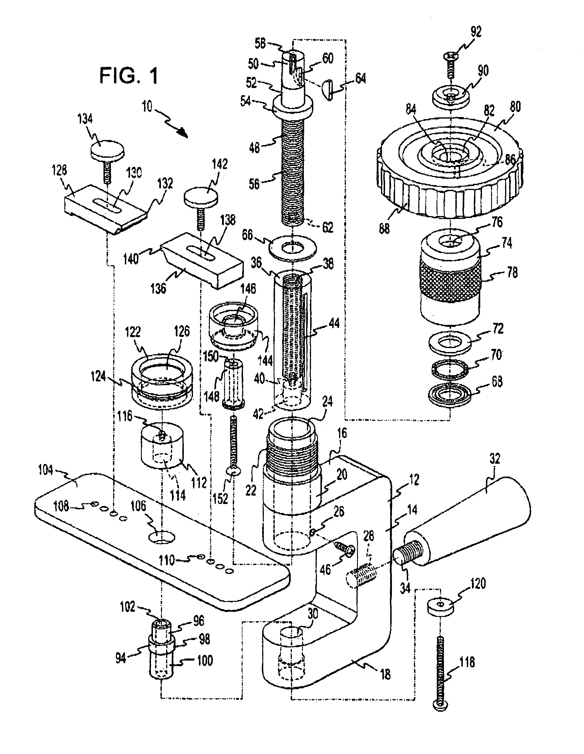 Gasket cutter with changeable and reversible dies and punches