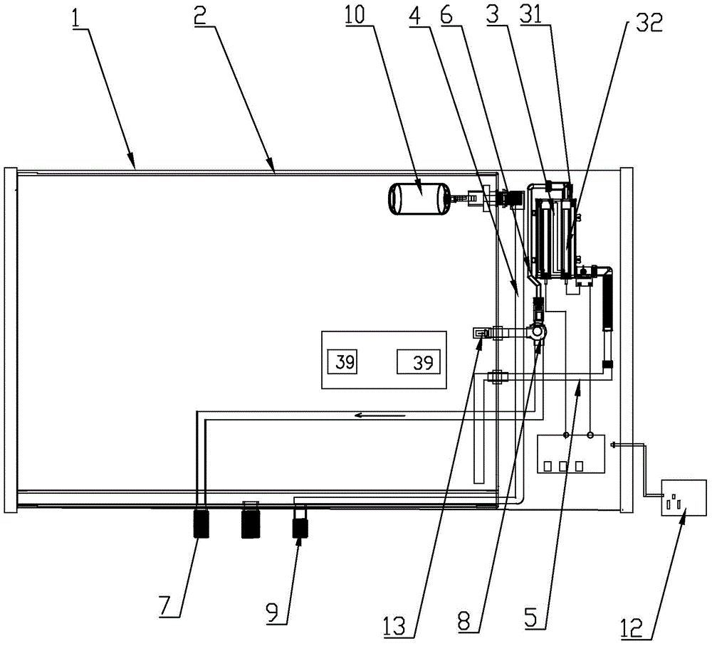 Water storage-type water heater with nonmetallic liner and nonmetallic heating device