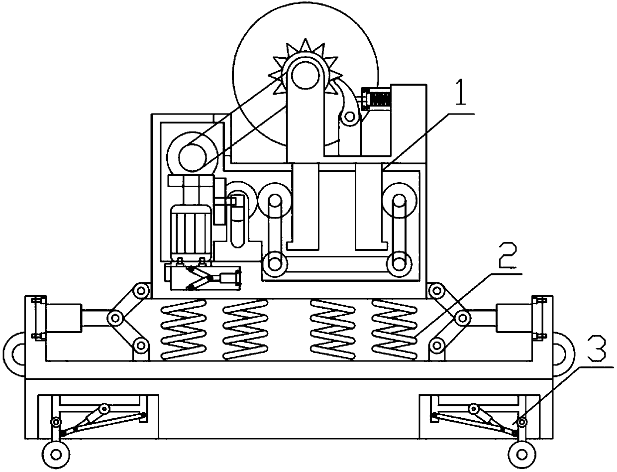 A drum-type cable collection device for communication engineering