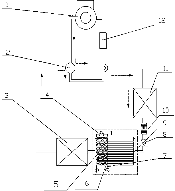 External auxiliary heating frosting-proof capillary throttling integrated device