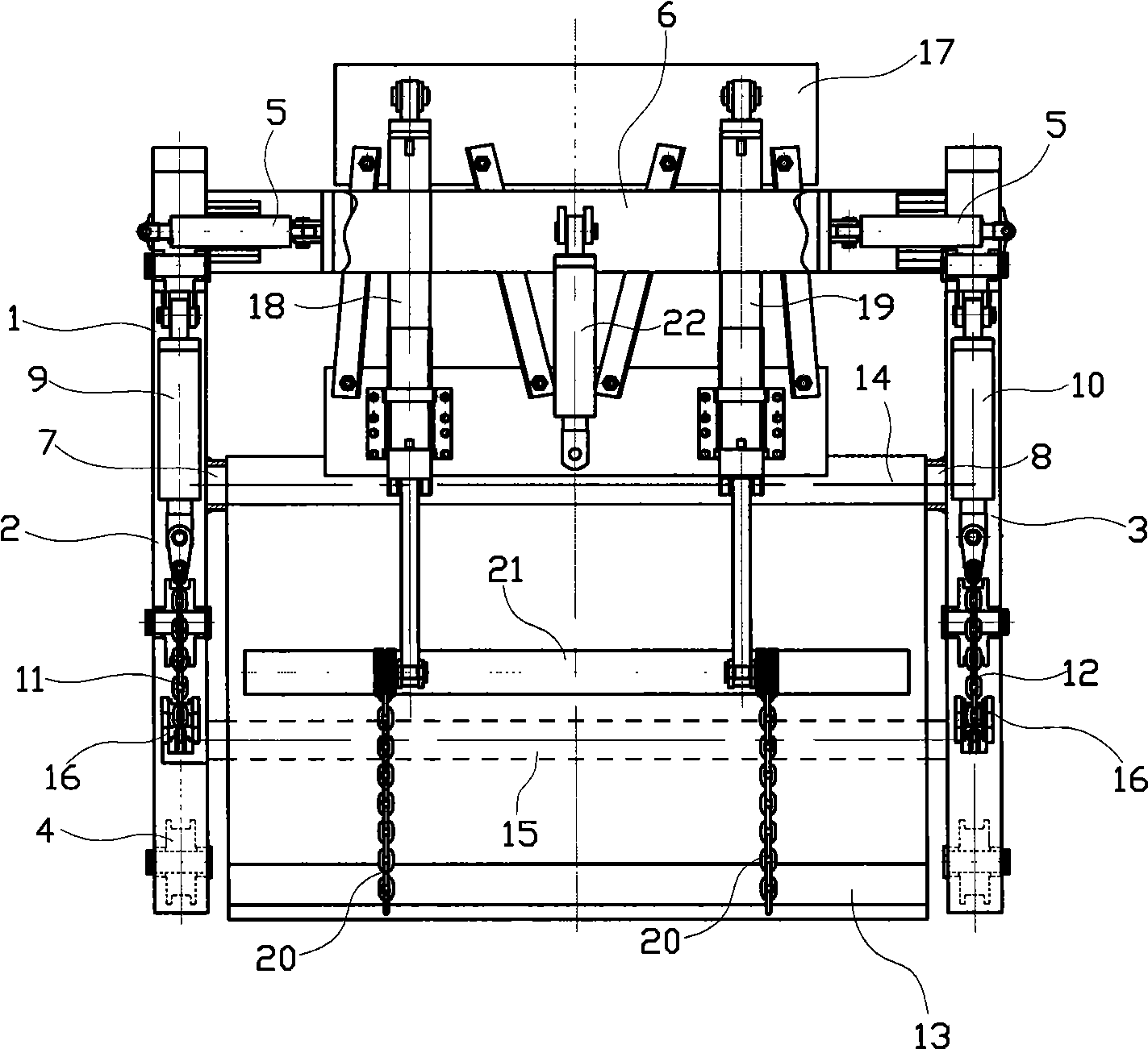 Comprehensive mining hydraulic support mounting transport vehicle