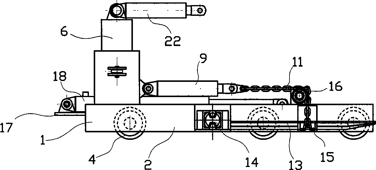 Comprehensive mining hydraulic support mounting transport vehicle