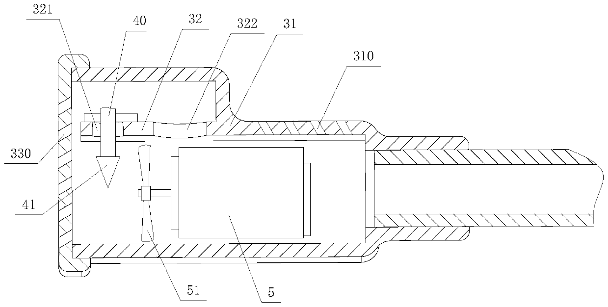 Novel fork-arm type vehicle-mounted air purification device