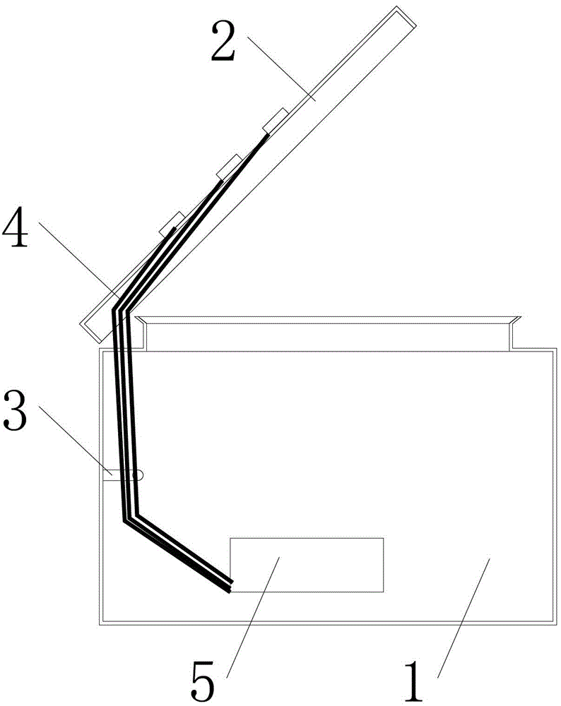 Control box body favorable for fixing of internal cable