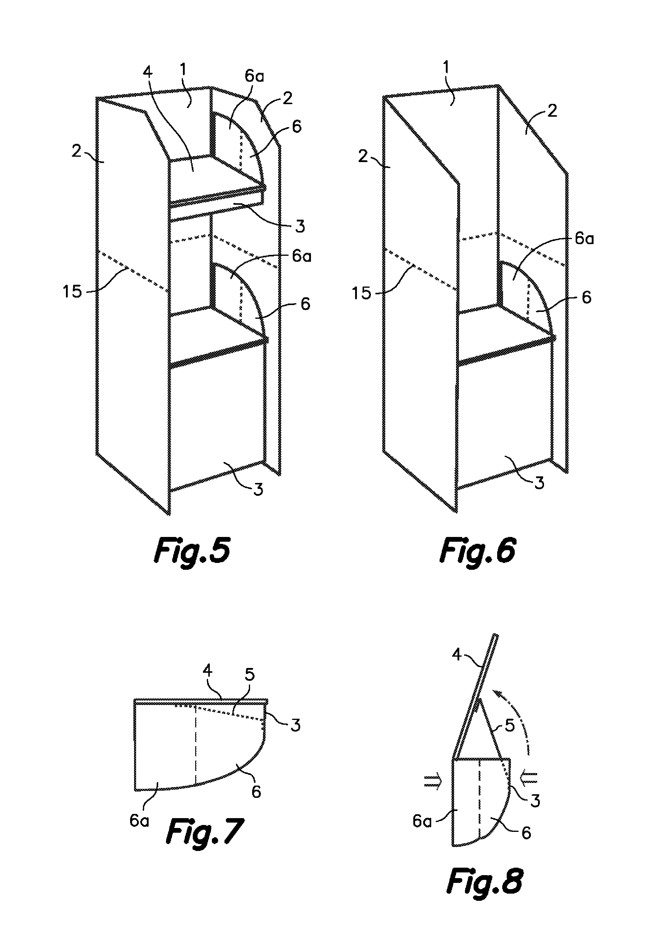 Fold-out shelving unit made of cardboard or a similar material