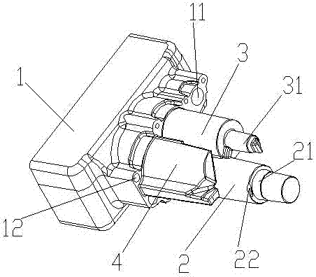 A core slider for die-casting an oil pump casing