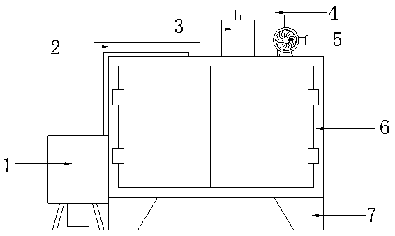 Environment-friendly type hardware paint spraying machine high in safety