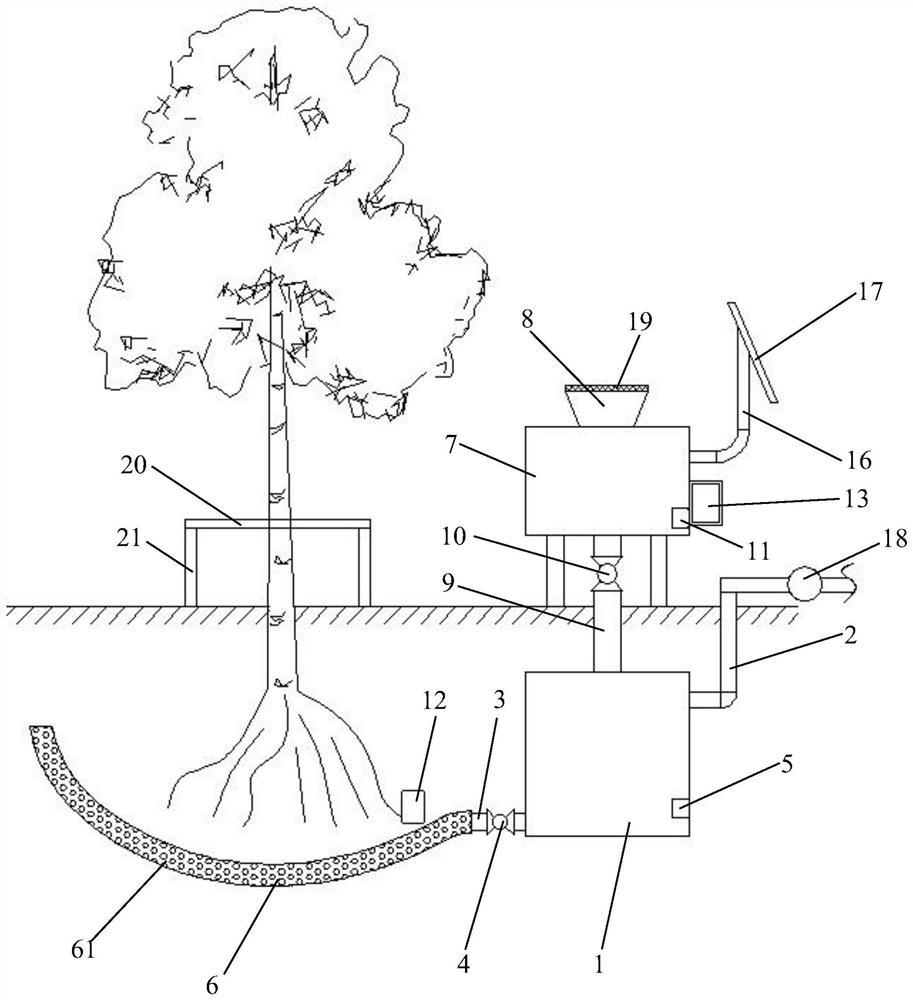 Directional water-saving irrigation water seepage water storage device