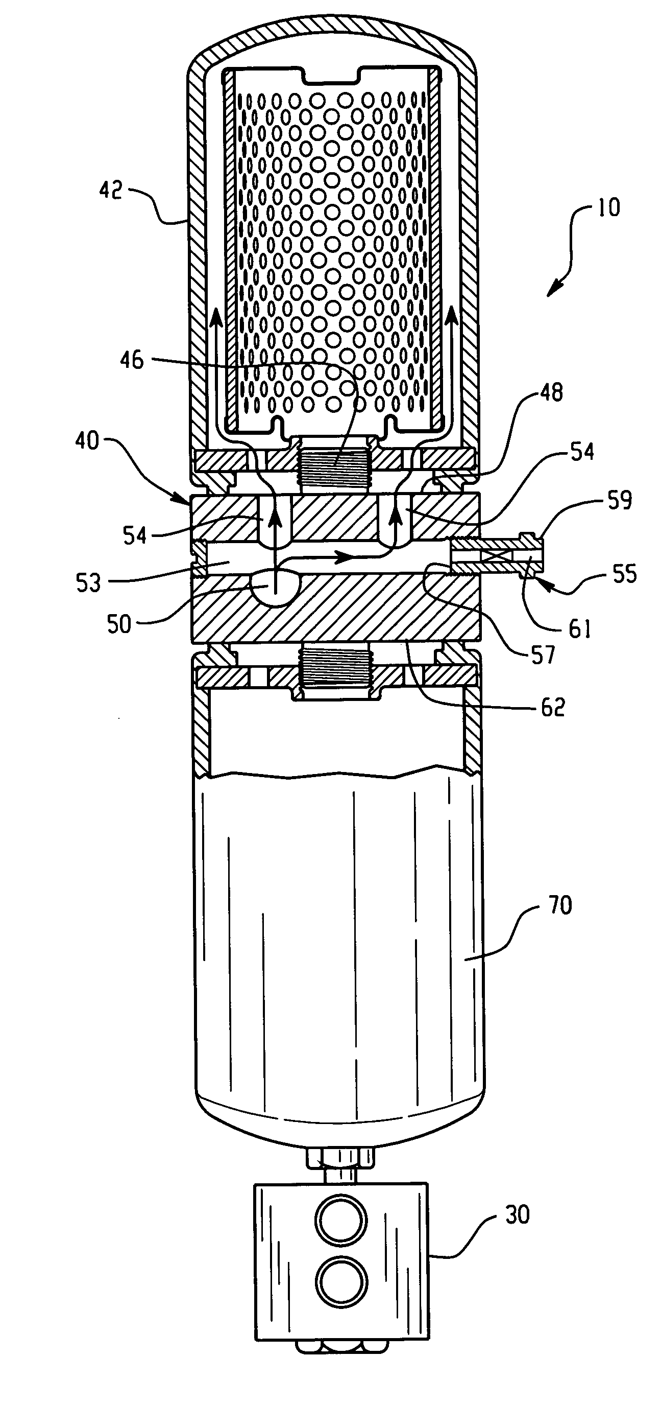 Oil separator for vehicle air system