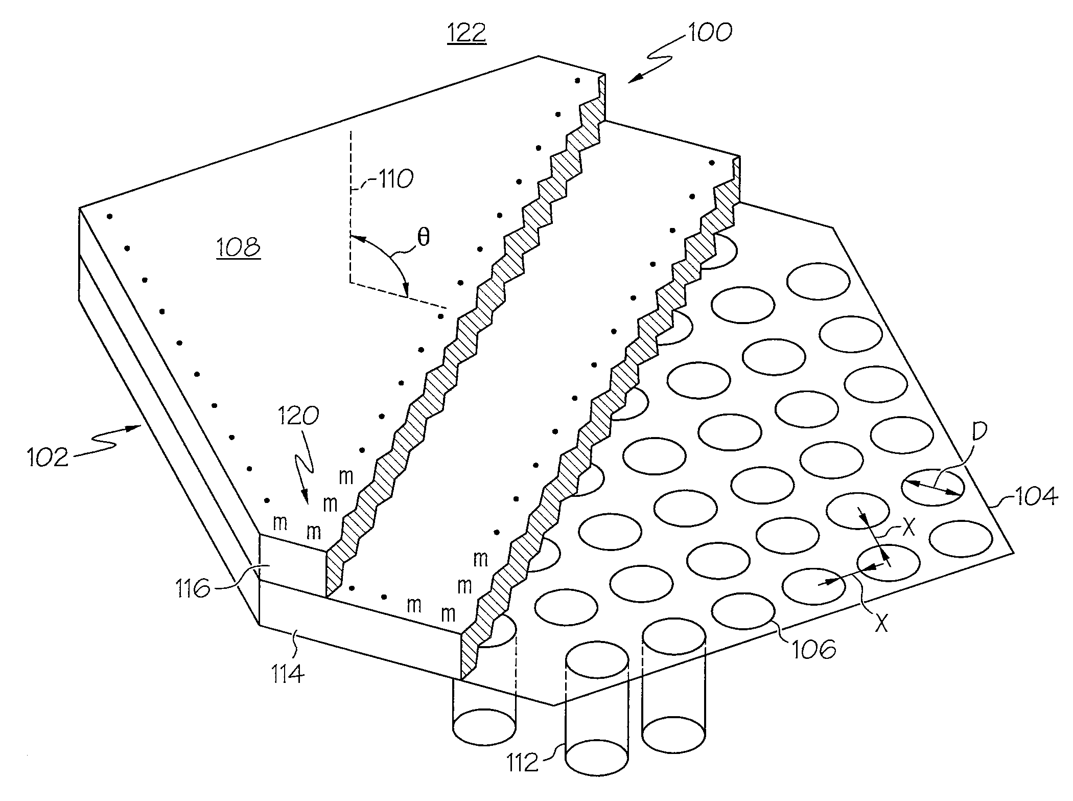 Wide angle impedance matching using metamaterials in a phased array antenna system