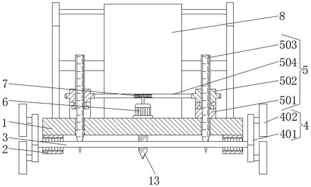 Portable shallow-water layer punching device suitable for hydrogeology