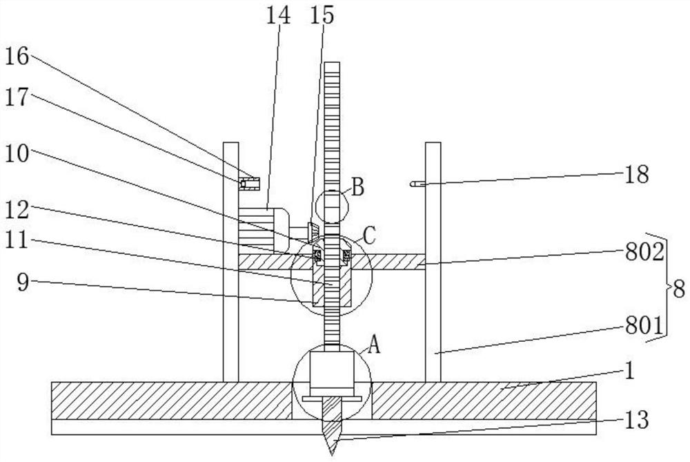 Portable shallow-water layer punching device suitable for hydrogeology