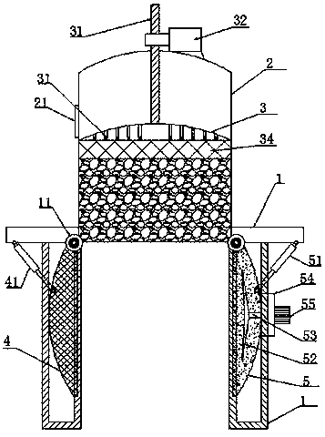 Material taking device for bottom cover of fermentation tower