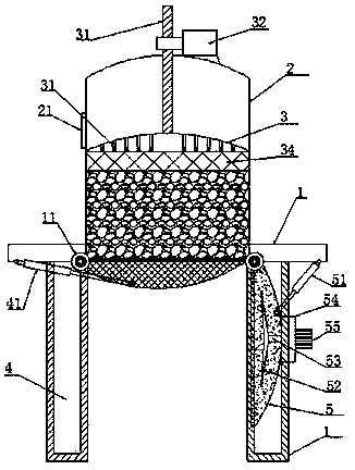 Material taking device for bottom cover of fermentation tower