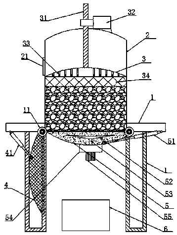 Material taking device for bottom cover of fermentation tower