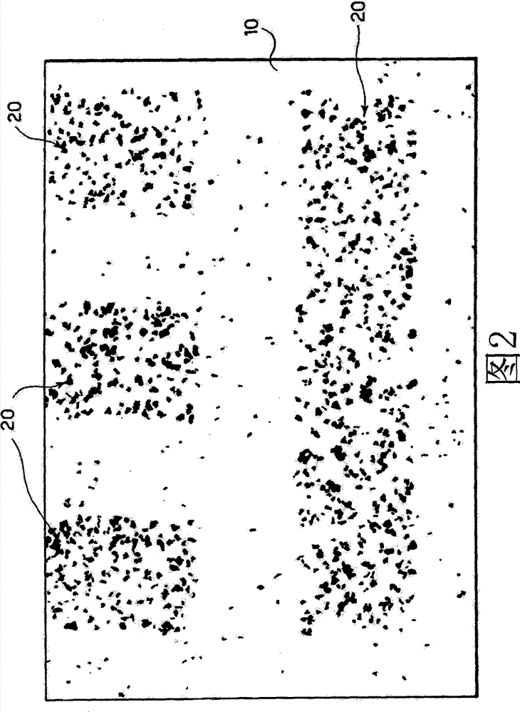 A method for producing graphic signs on covering materials, such as floorings, and related covering material