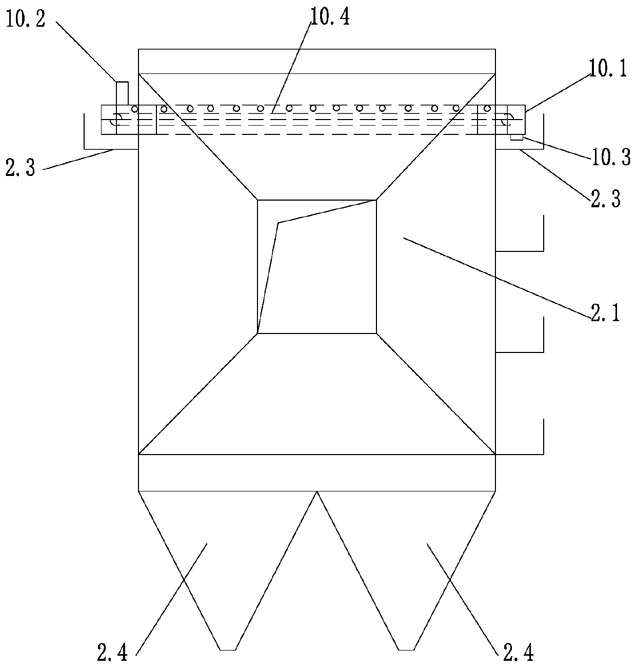 System for treating desulfurization wastewater by evaporation with high-temperature flue gas