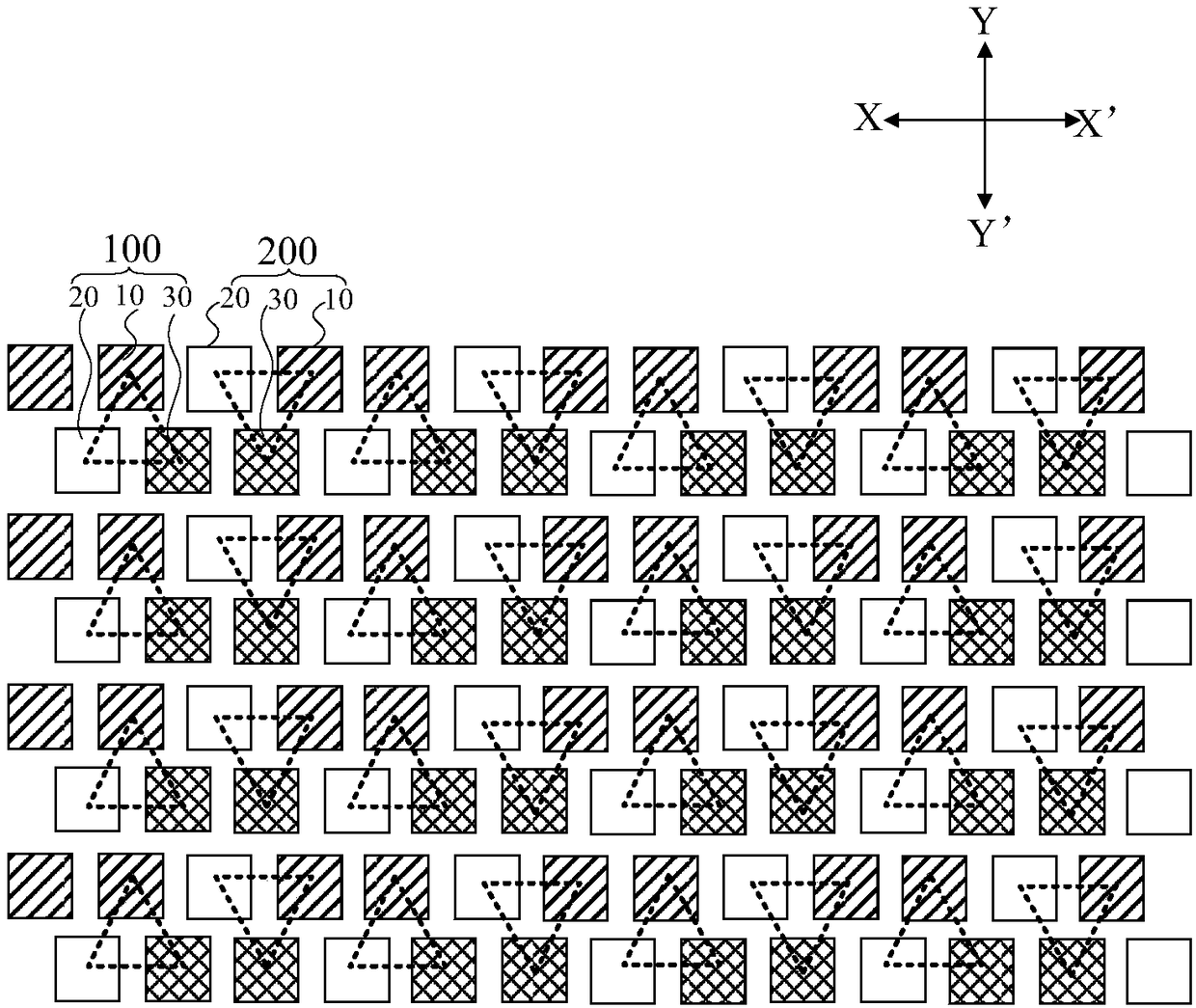 Pixel arrangement structure, display panel, display device, and mask plate