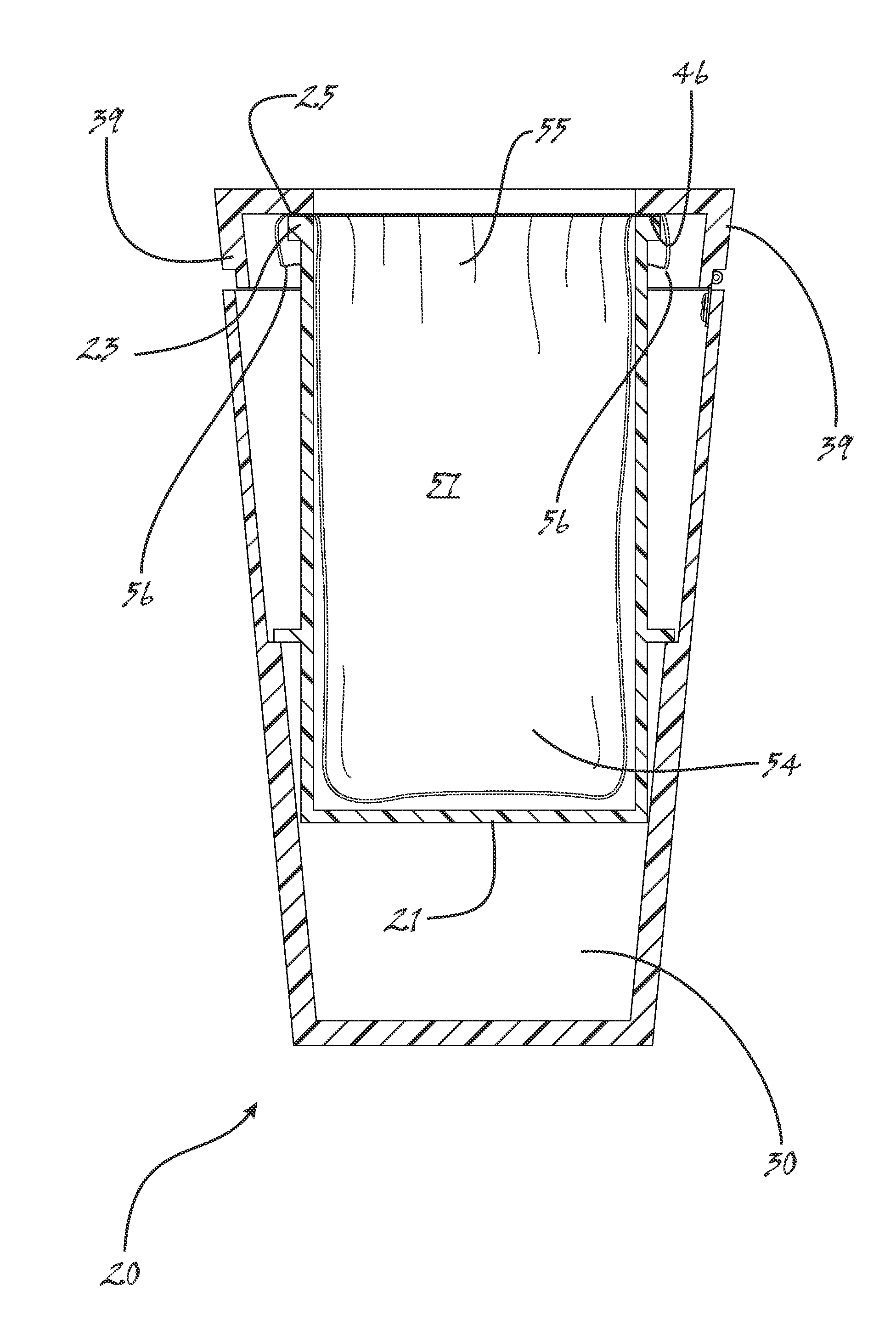 Wastebasket for facilitating reuse of plastic shopping bags