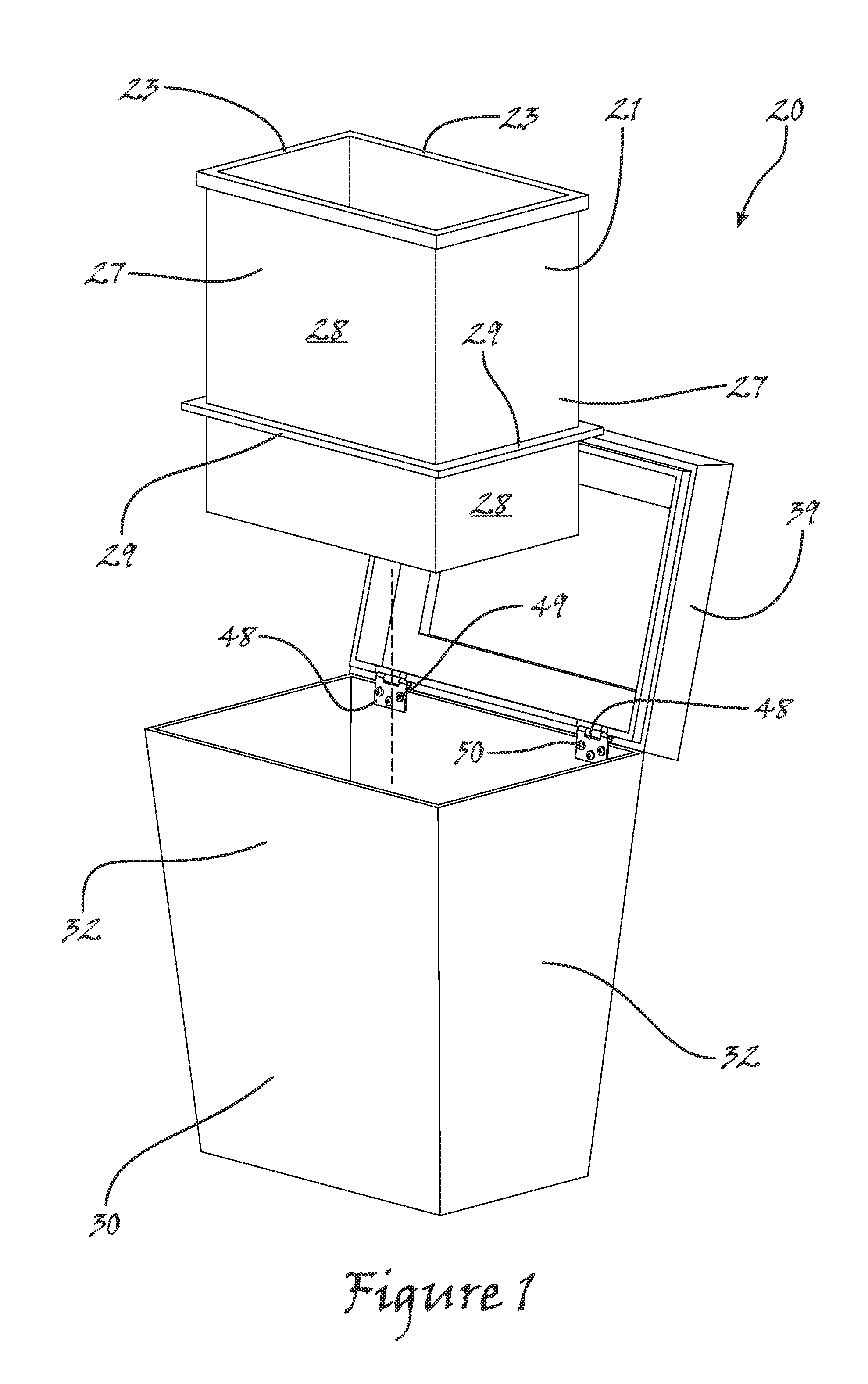 Wastebasket for facilitating reuse of plastic shopping bags