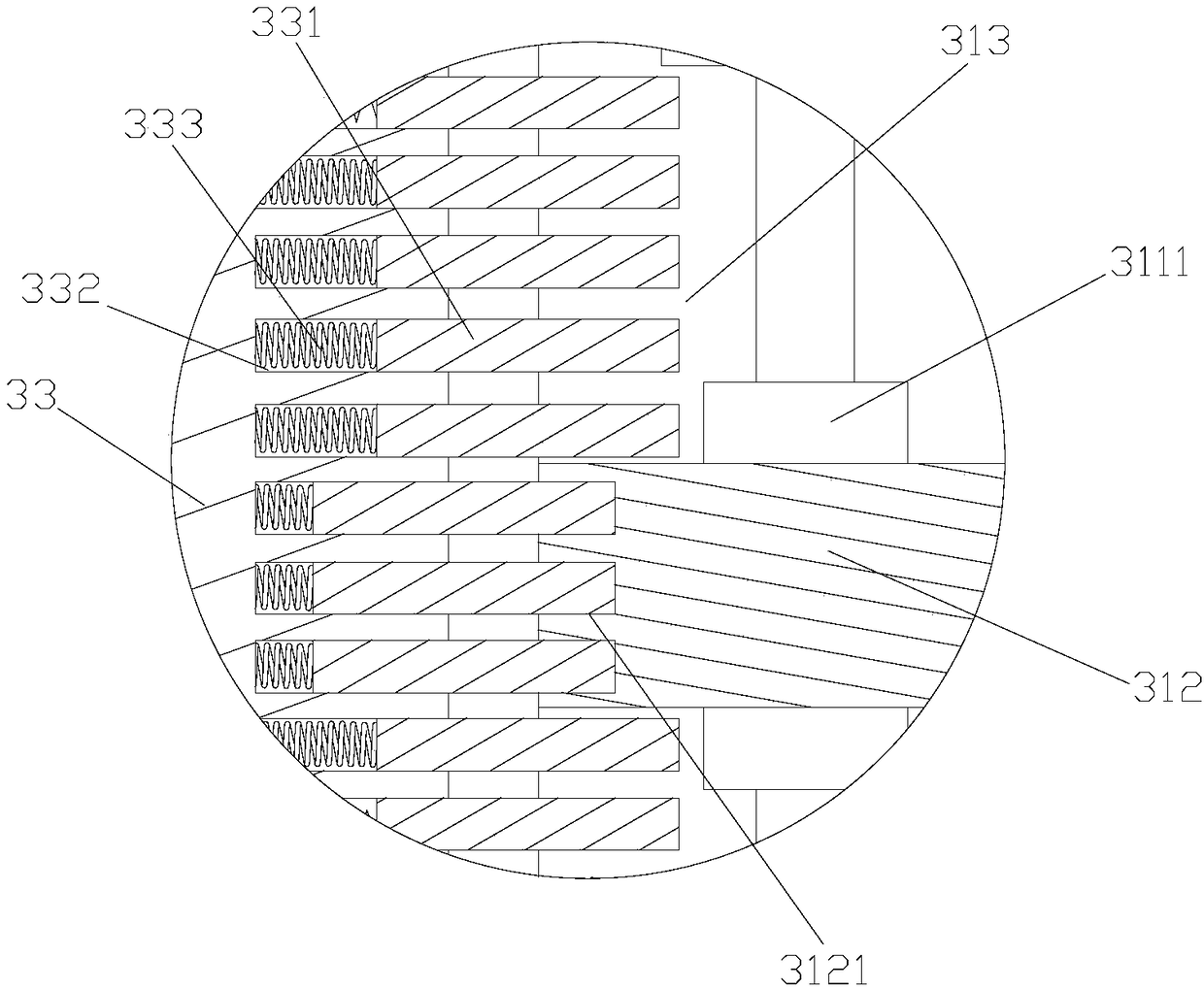 Motor immersion pre-drying device improving sealing effect