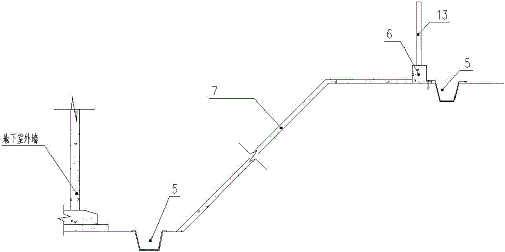 Foundation pit drainage and protection system capable of being assembled and recycled