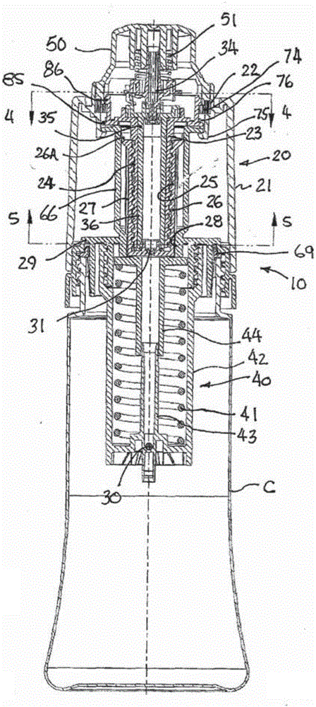 Single-circle-rotation-actuated continuous spray distributor