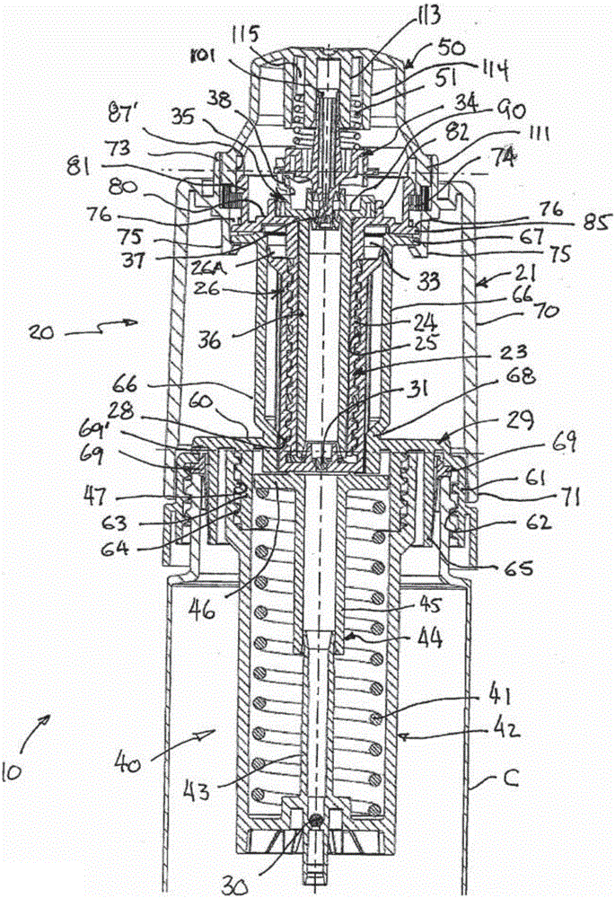 Single-circle-rotation-actuated continuous spray distributor