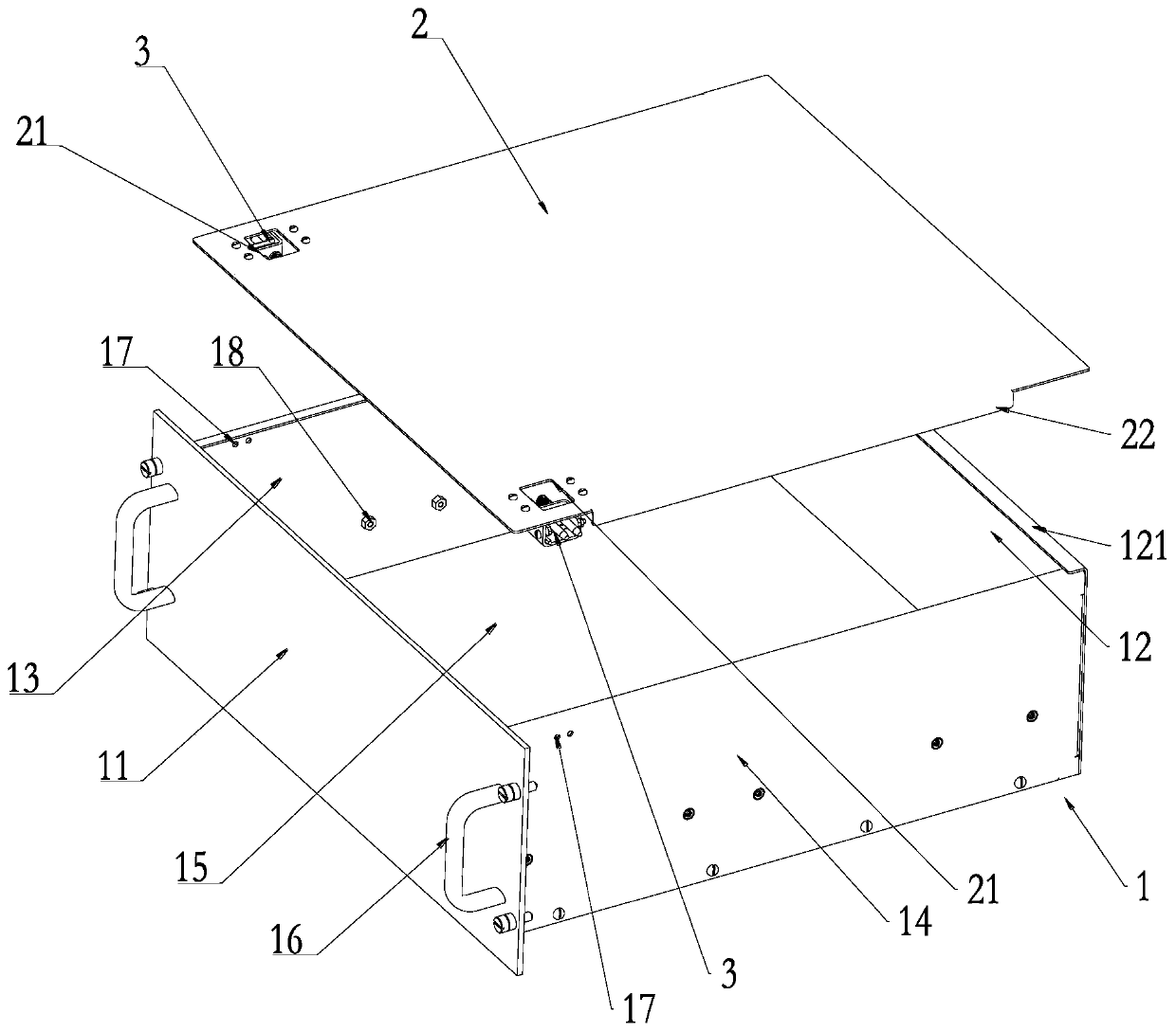 A combination of spare parts for quick disassembly and assembly of the top cover