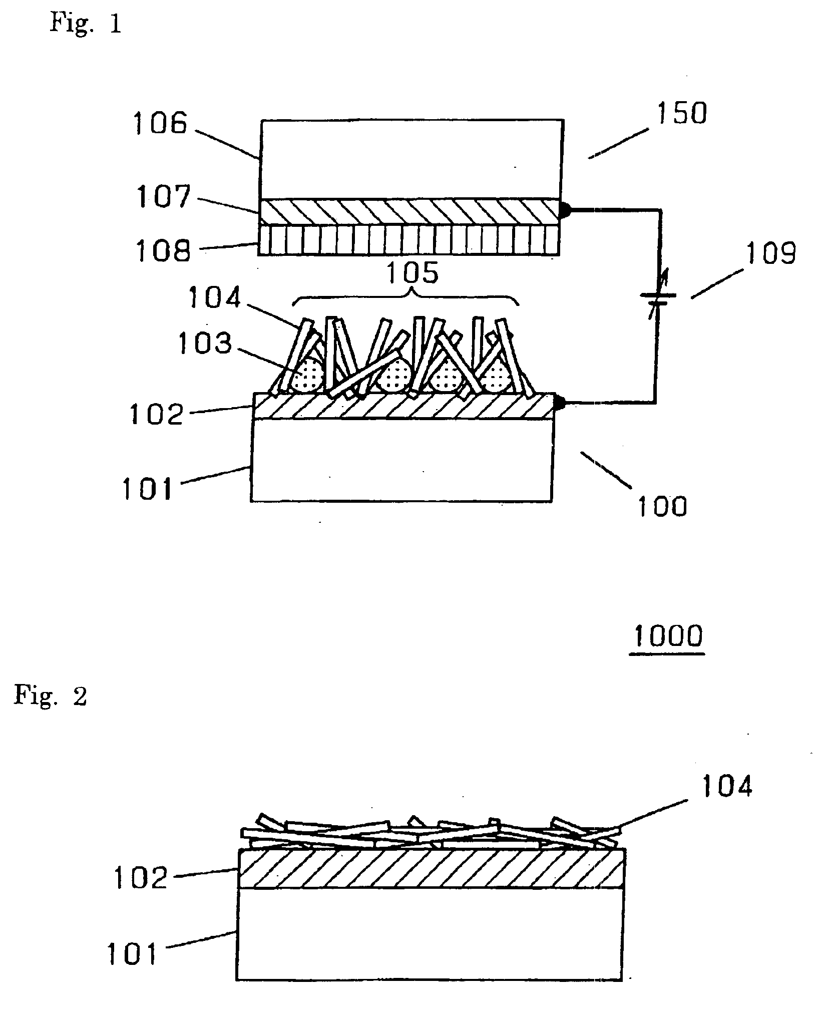 Electron-emitting element and electron source, field emission image display device, and fluorescent lamp utilizing the same and methods of fabricating the same