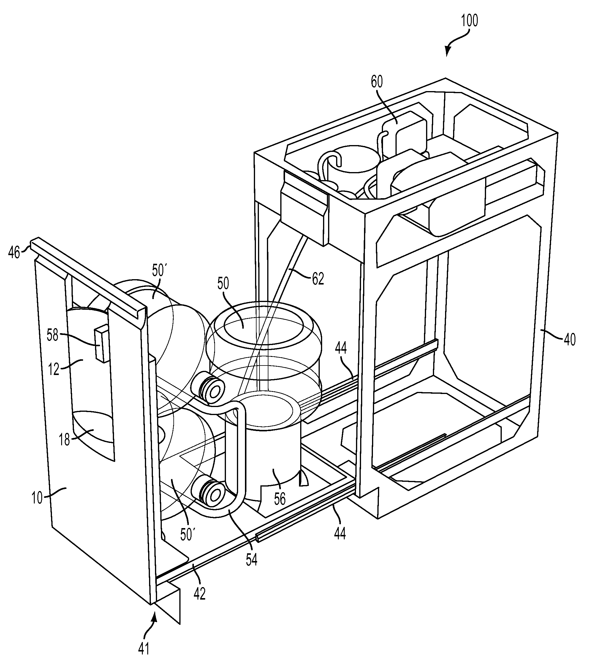 Under-counter water cooler appliance