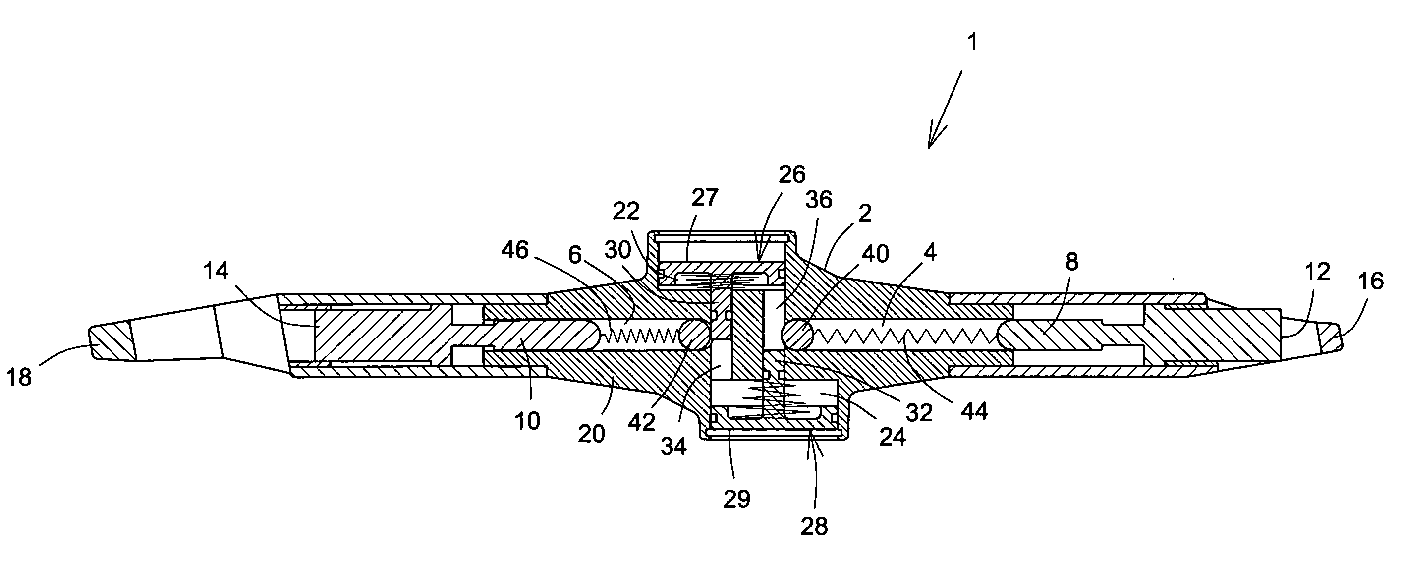 Adjusting device for a hand-held tool