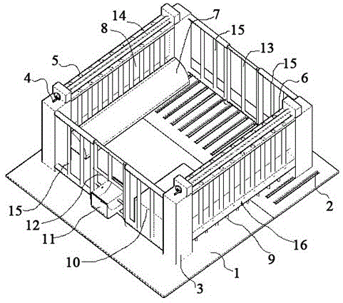 A kind of sow barn feeds loose-feeding piggery sty