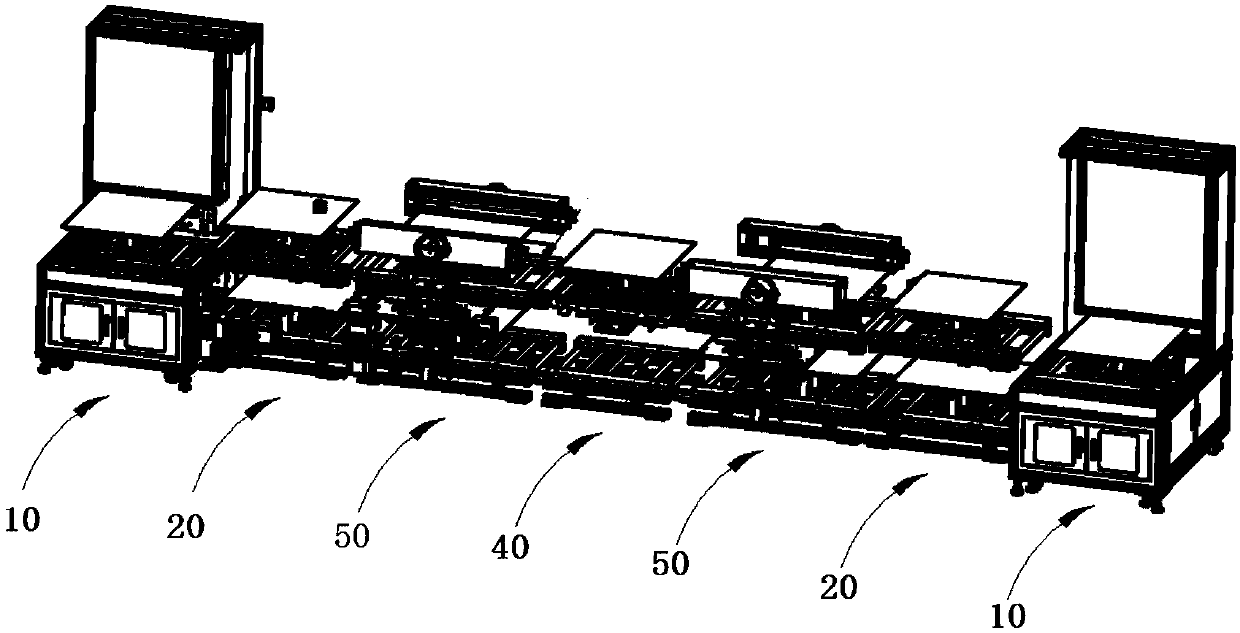 Carrier backflow type UV curing production line